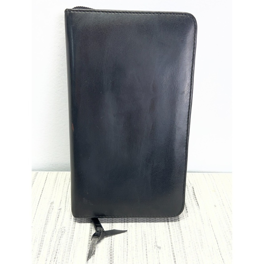 Rolodex RD310 Faux Black Leather Personal Organizer 6 Ring Binder Unused VTG